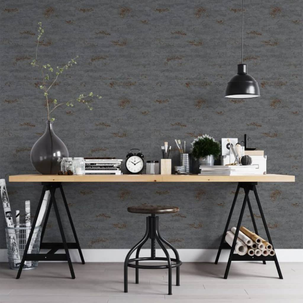 Noordwand Topchic Wallpaper Concrete Look Dark Grey