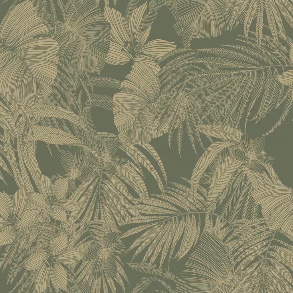 DUTCH WALLCOVERINGS Wallpaper Joelle Green and Gold