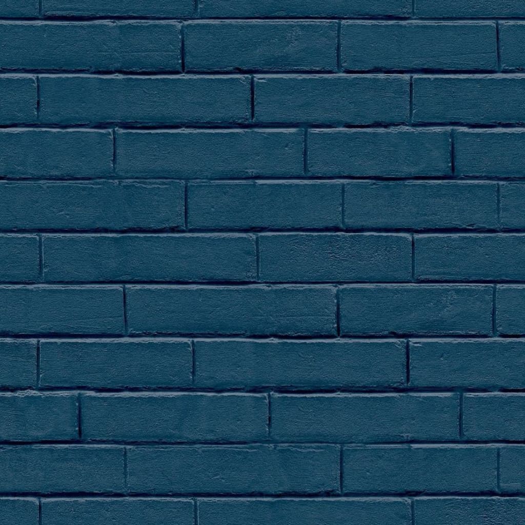 Noordwand Good Vibes Wallpaper Brick Wall Blue
