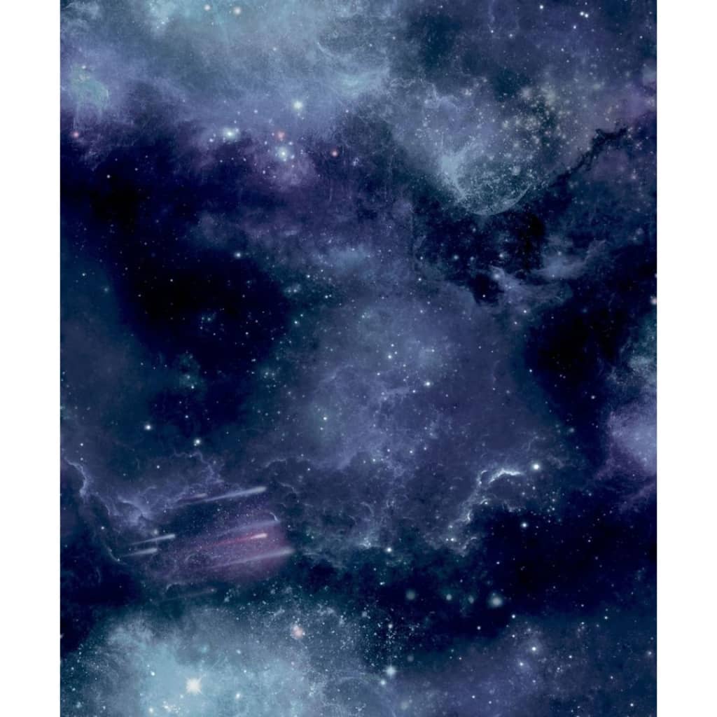 Noordwand Good Vibes Wallpaper Galaxy with Stars Black and Purple