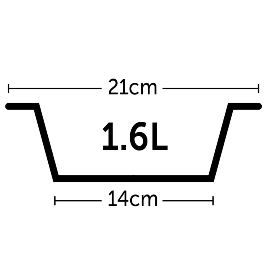 FLAMINGO H-Stand with 2 Bowls Otis 1.6 L 21 cm