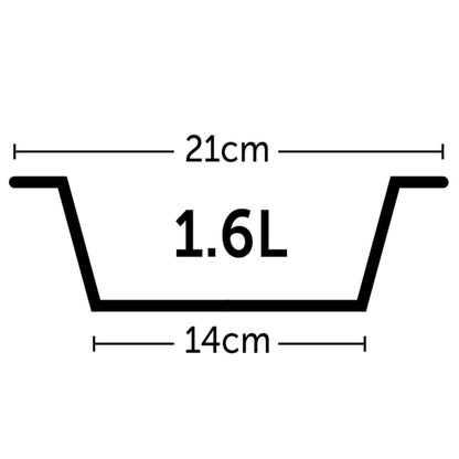FLAMINGO H-Stand with 2 Bowls Otis 1.6 L 21 cm