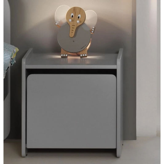 Vipack Nightstand Kiddy with Door Wood Cool Grey