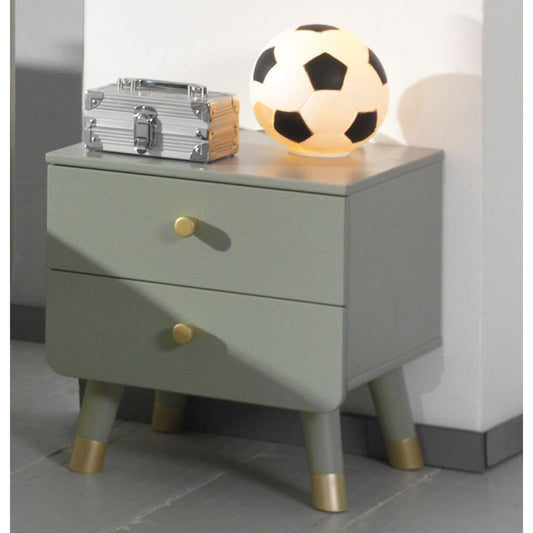Vipack Nightstand Billy 2-drawer Wood Olive Green
