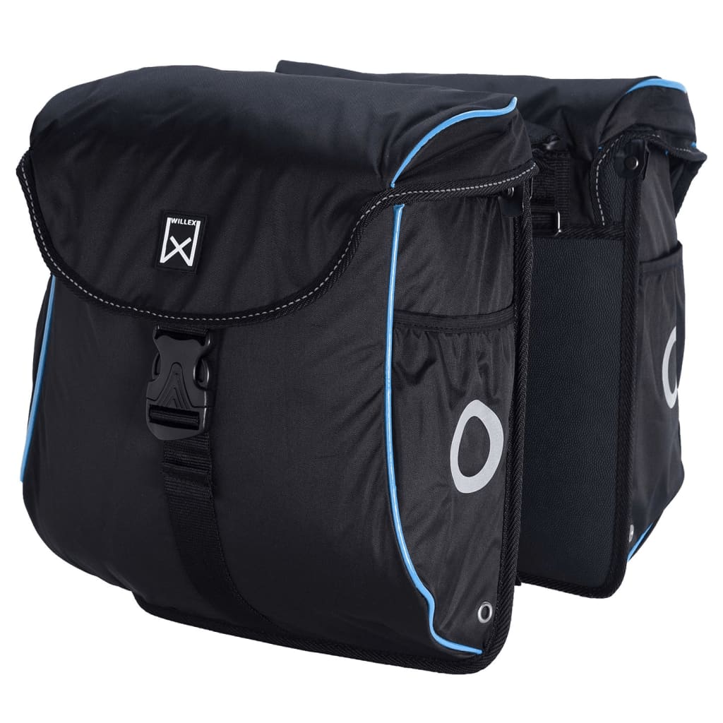 Willex Bicycle Panniers 300 Flexi 24 L Black and Blue