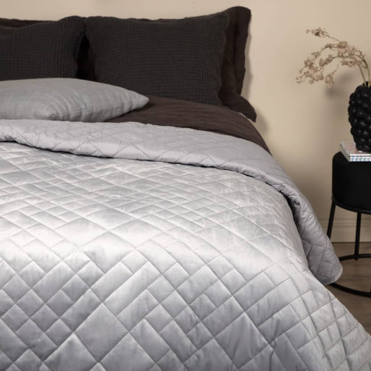 Venture Home Bedspread Jilly 260x260 cm Polyester Light Grey