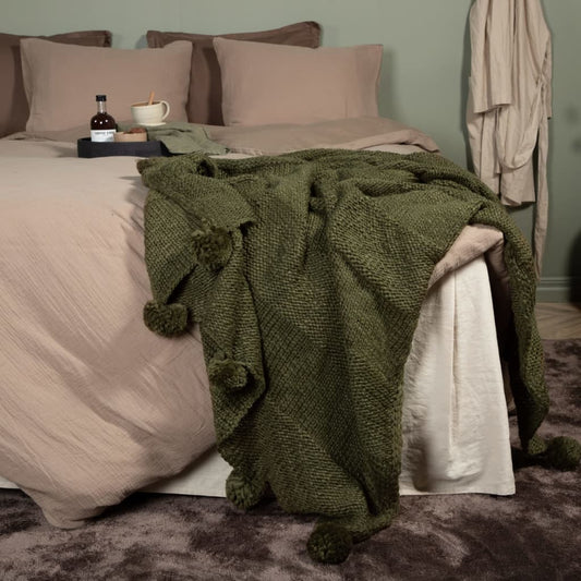Venture Home Throw Anny 170x130 cm Acrylic Moss Green