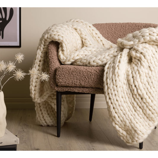Venture Home Throw Kate 170x130 cm Polyester Off-white
