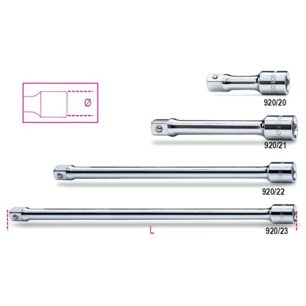 Beta Tools 1/2 Drive Extension Bar 920/20