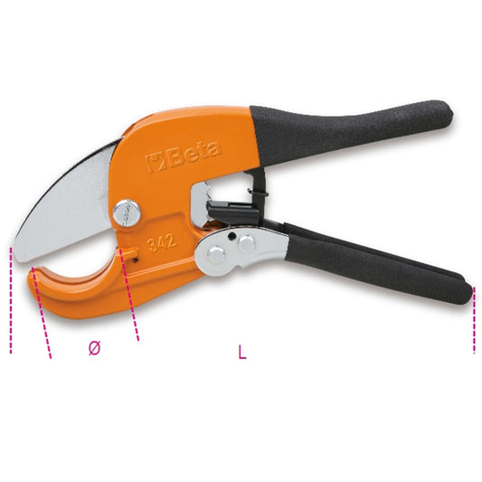 Beta Tools Ratchet-type Shears for Plastic Pipes 342
