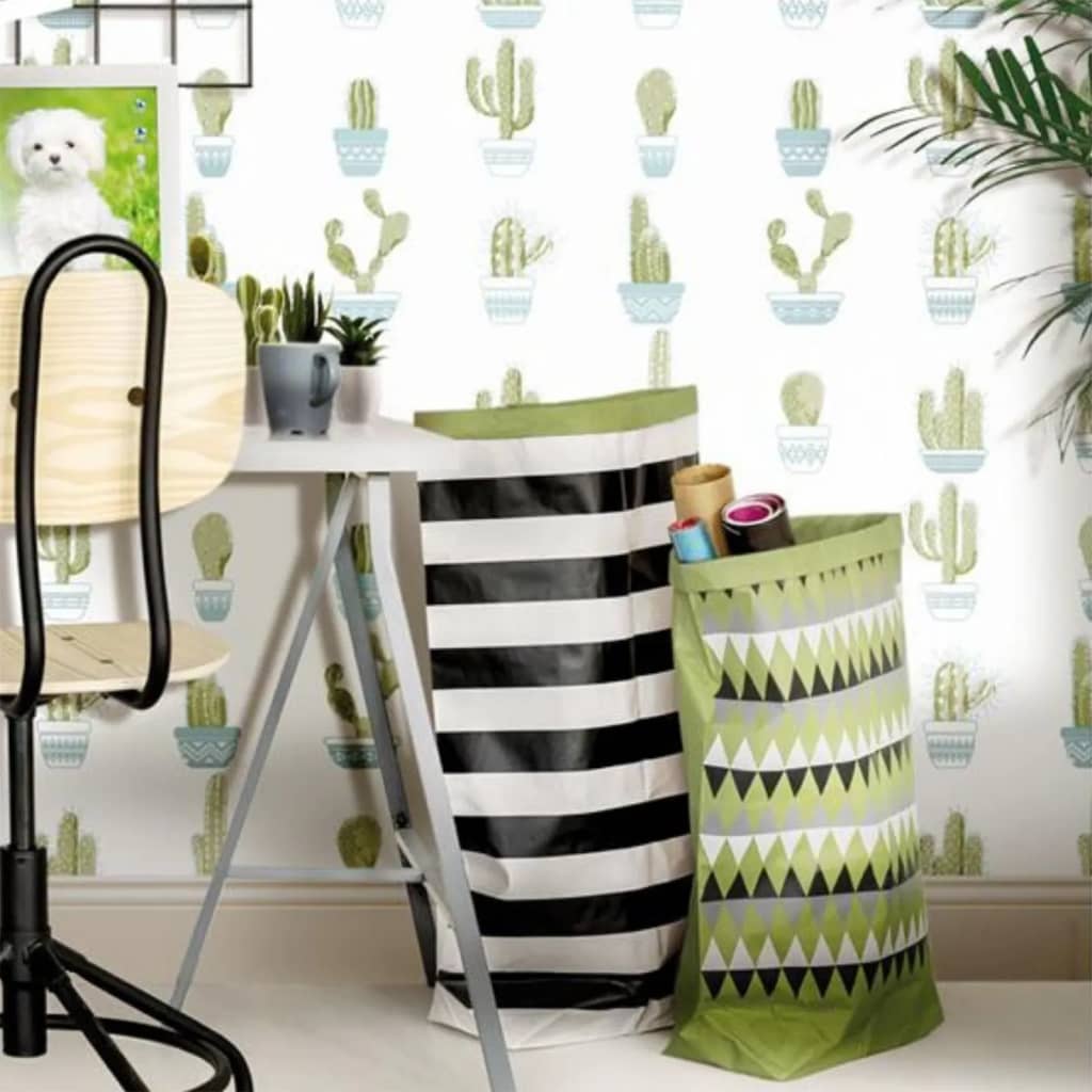 Noordwand Urban Friends & Coffee Wallpaper Etnico White and Green