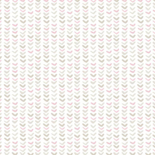 Noordwand Wallpaper Mondo baby Small Harts White and Pink