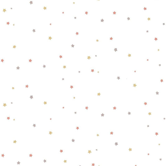 Noordwand Wallpaper Mondo baby Little Stars Pink and White