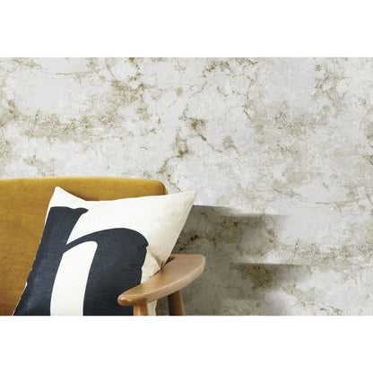 Noordwand Wallpaper Friends & Coffee Marble Concrete Grey and Metallic