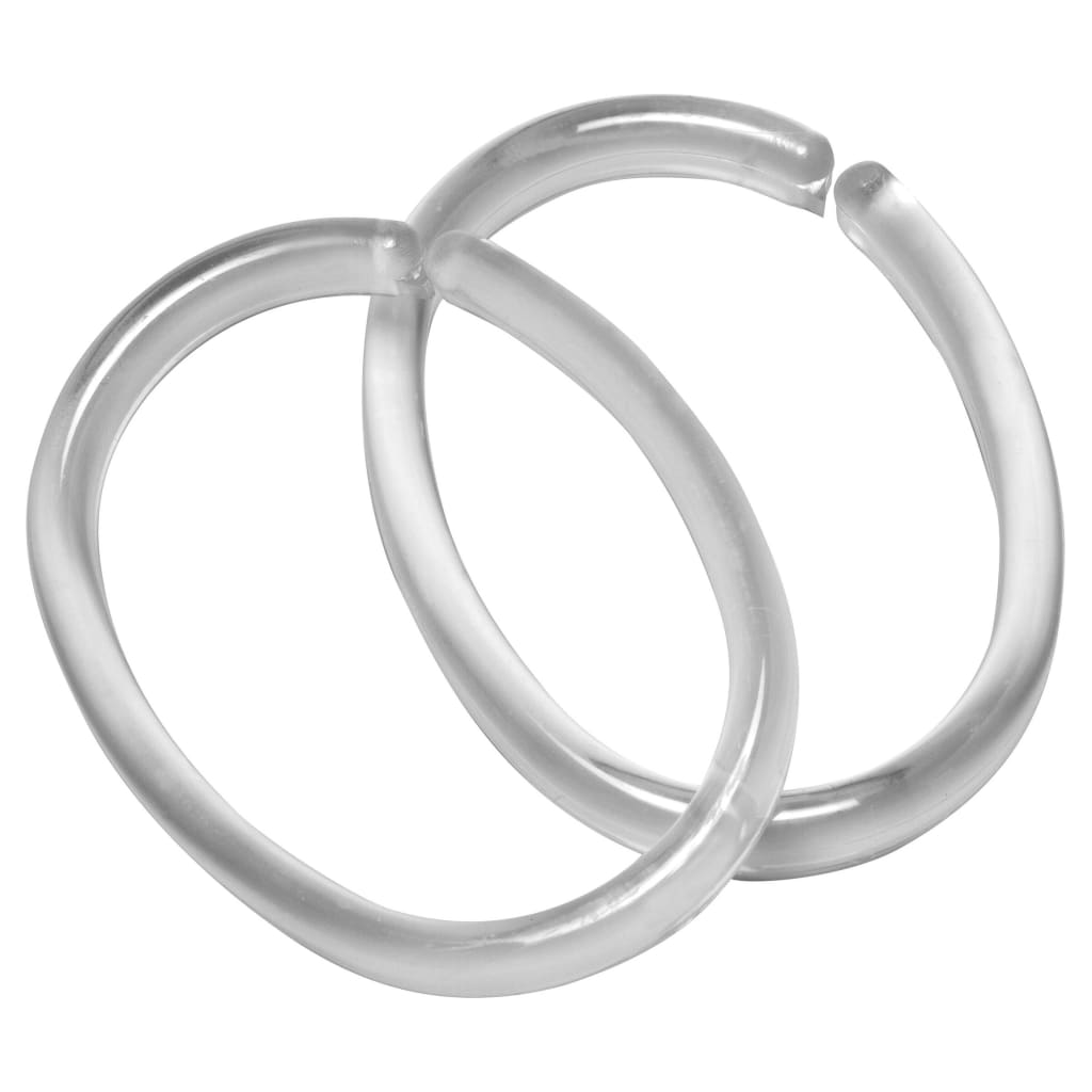 Sealskin Shower Curtain Rings Clips 12 pcs Transparent