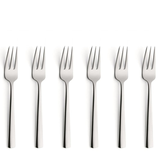 Amefa 6 Piece Cake Fork Set Moderno