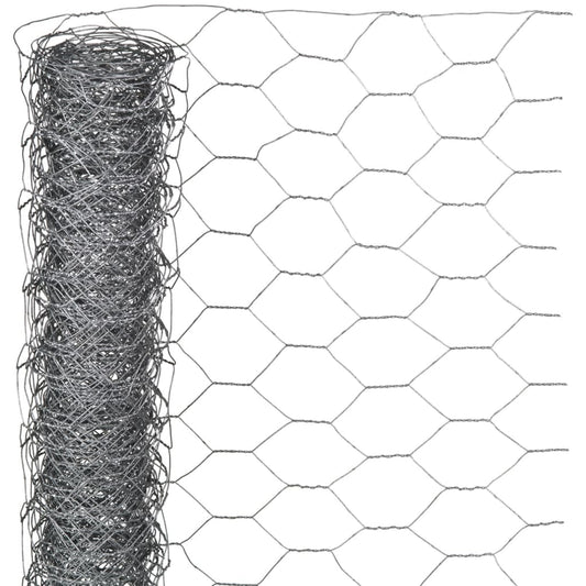 Nature Wire Mesh Hexagonal 0.5x10 m 40 mm Galvanised Steel