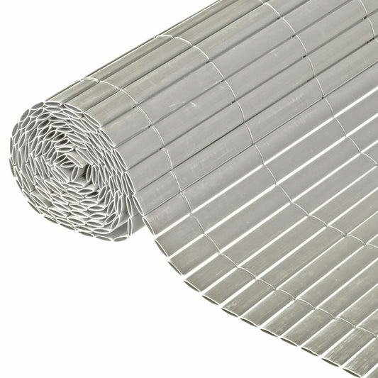 Nature Double Sided Garden Screen PVC 1.5x3m Grey