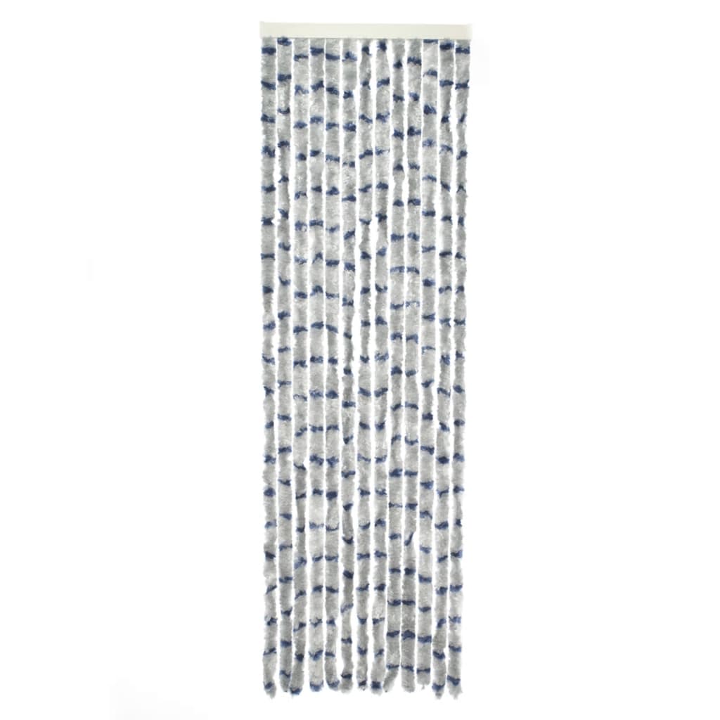 Travellife Fly Curtain for Door Chenille Stripe 185x56 cm Grey and Blue