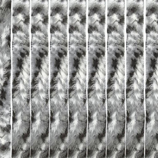 Travellife Fly Curtain for Door Chenille Rain 185x56 cm Grey and Black