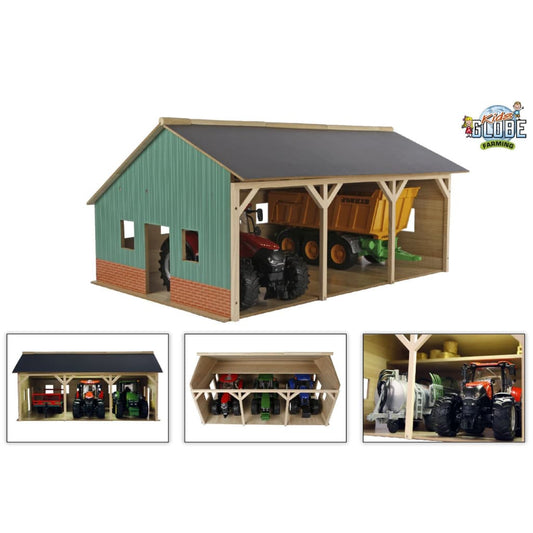 Kids Globe Tractor Barn 1:16 610340