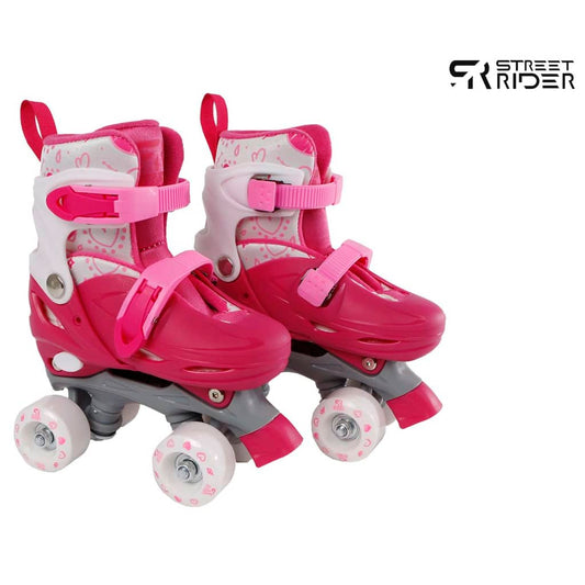 Street Rider Roller Skates Pink Adjustable 31-34 Pink
