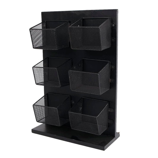 Gifts Amsterdam Tea Rack Mandy 2x3 Wood and Metal Black 22x8x32 cm