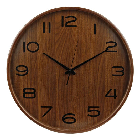 Gifts Amsterdam Wall Clock Alba Wood Brown 53x5.3 cm
