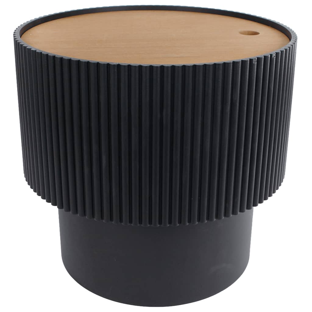 Gifts Amsterdam Side Table Clint Wood Black and Natural 38x35 cm