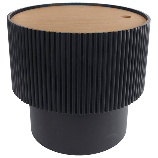 Gifts Amsterdam Side Table Clint Wood Black and Natural 38x35 cm