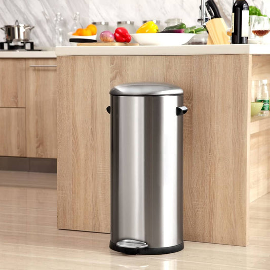 EKO Pedal Bin BelleDeluxe 30 L Matte Silver