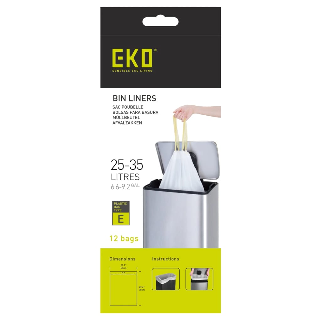EKO Trash Bag Set E 25-35 L  24x12 pcs White
