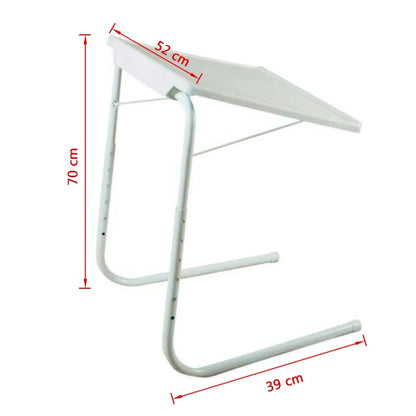 MESA LIVING Adjustable TV Tray Tavolino White