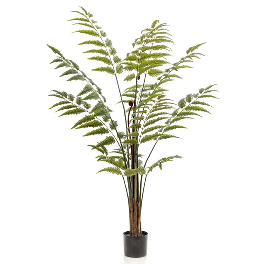 Emerald Artificial Leather Fern 150 cm in Pot Green