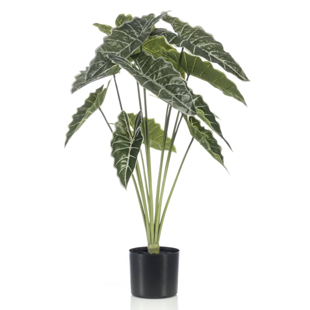 Emerald Artificial Alocasia in Pot 80cm