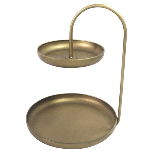 Lesli Living 2-tier Etagiere Julie 31x30x40 cm Gold