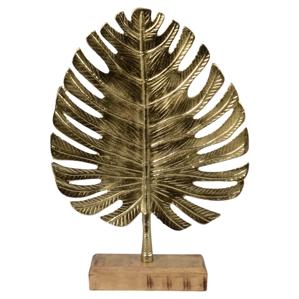 Lesli Living Decorative Leaf on Stand Gold