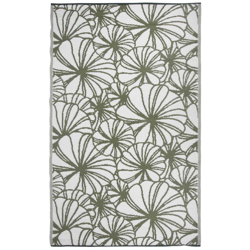 Esschert Design Outdoor Rug 241x152 cm Floral Pattern OC21