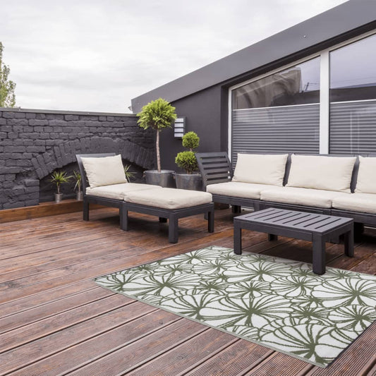 Esschert Design Outdoor Rug 241x152 cm Floral Pattern OC21