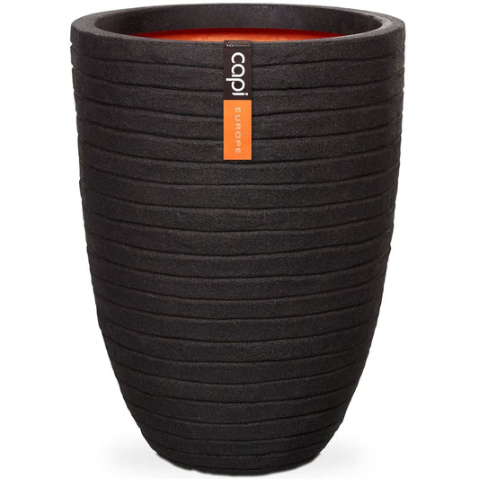 Capi Vase Nature Row Elegant Low 36x47 cm Black KBLRO782