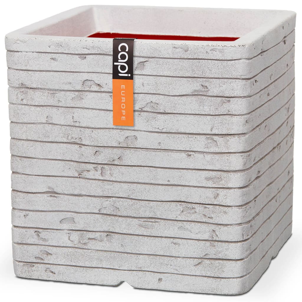 Capi Planter Nature Row Square 40x40 cm Ivory KRWI903