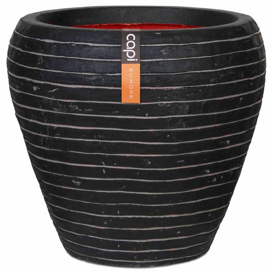 Capi Vase Nature Row Tapered 42x38 cm Anthracite PKRWZ362