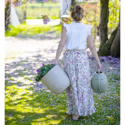 Capi Egg Planter Waste Rib 43x41 cm Terrazzo Beige