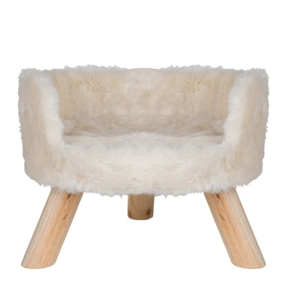 DISTRICT70 Plush Cat Bed NORDIC Meringue