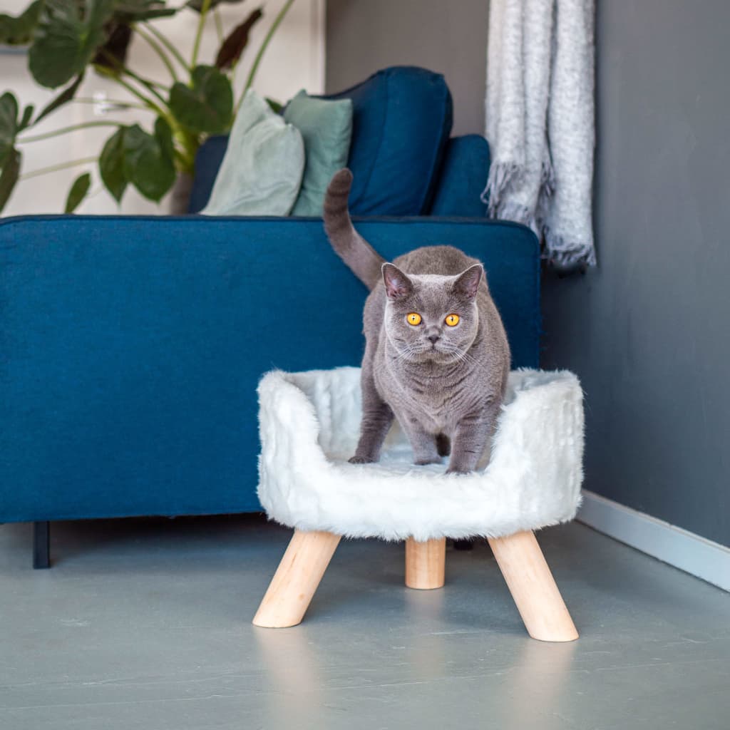 DISTRICT70 Plush Cat Bed NORDIC Meringue