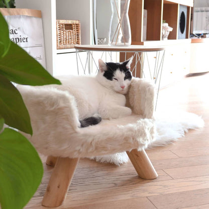 DISTRICT70 Plush Cat Bed NORDIC Meringue