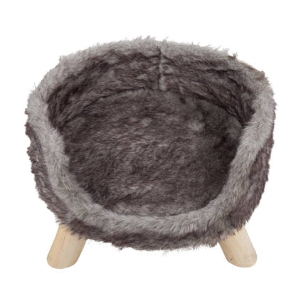 DISTRICT70 Plush Cat Bed NORDIC Silver