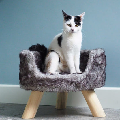 DISTRICT70 Plush Cat Bed NORDIC Silver