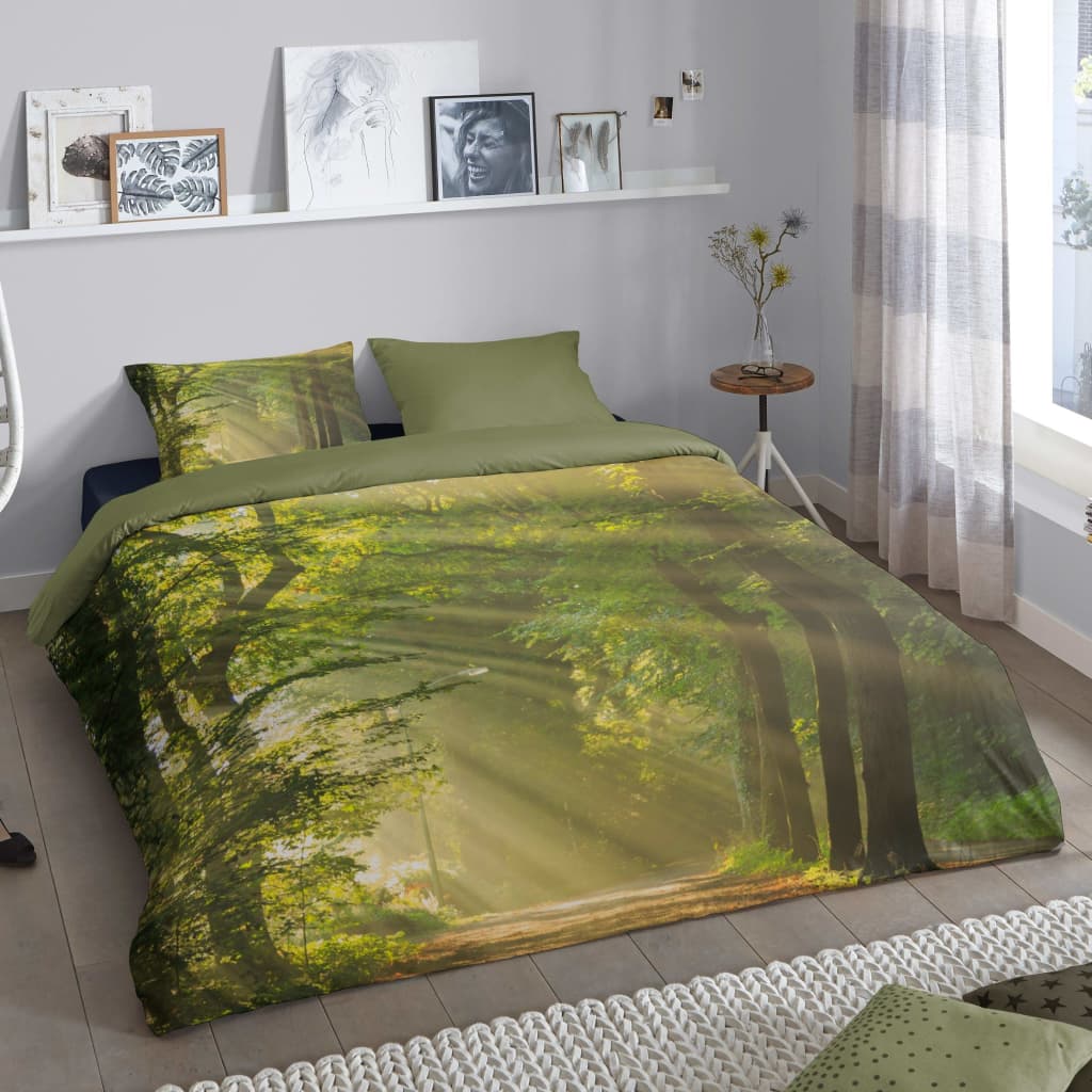Good Morning Duvet Cover WOODS 140x200/220 cm Green