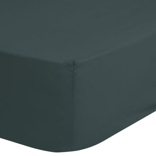 Good Morning Jersey Fitted Sheet 90/100x220 cm Dark Green